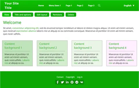 Vivid Green Color Scheme