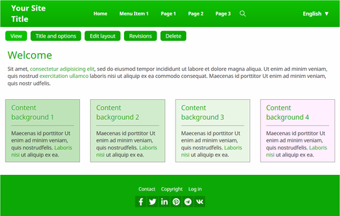 Vivid Green Color Scheme