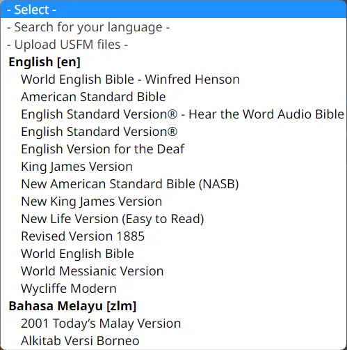 Select Bible Version
