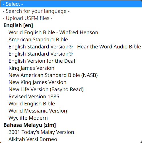 Select Bible Version